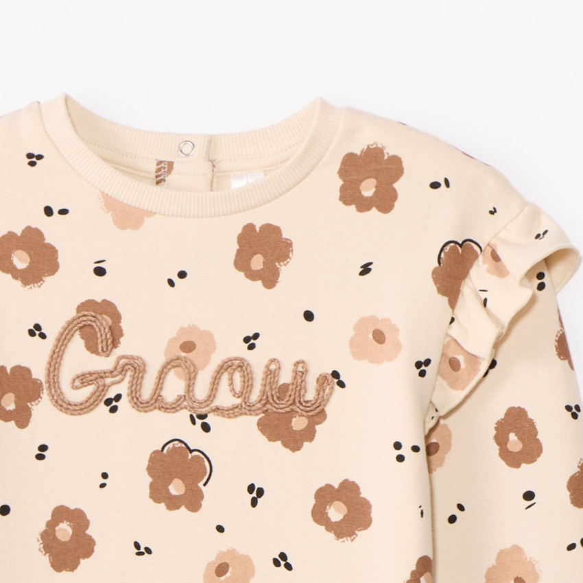 Ensemble jogging imprimé fleurs pour bébé fille 