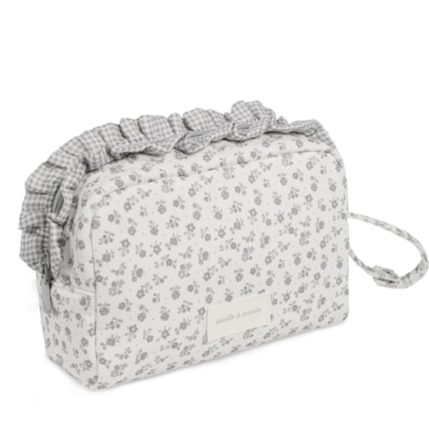 Trousse de toilette Little Bloom Fleurs Gris 