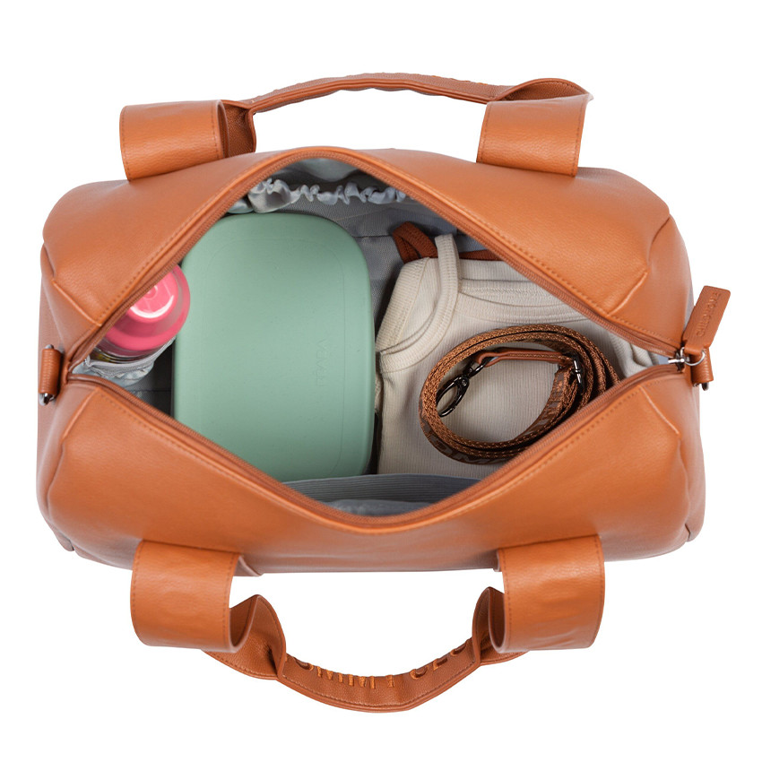 Sac à langer Mommy Club Signature Cuir Vegan Brun 