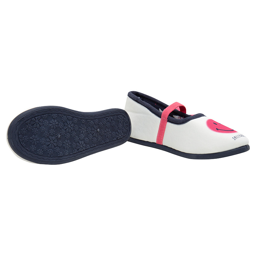 Chaussons en jersey à bride élastiquée SmileyWorld pour enfant fille 