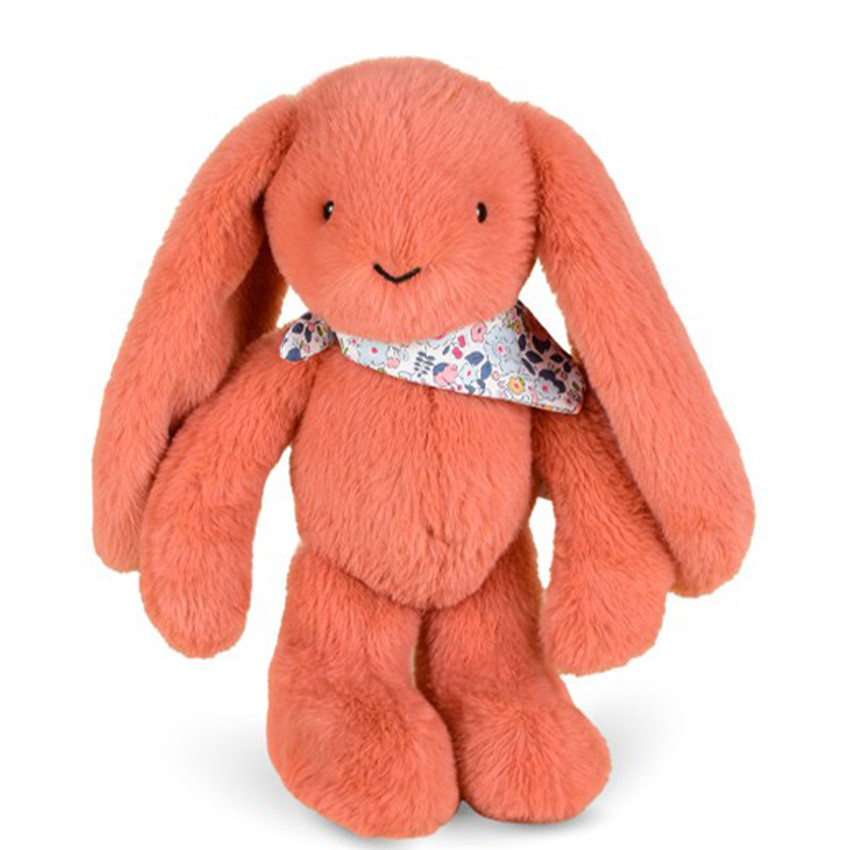 Peluche Lapin Fleurette 35cm Terracotta 