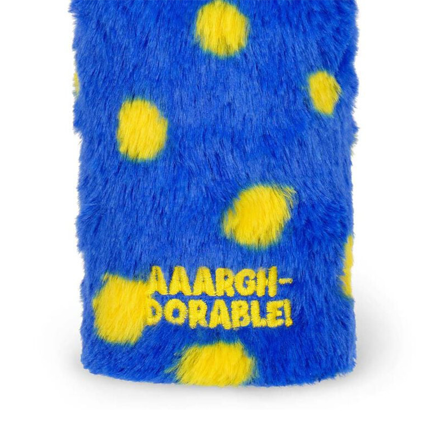 Trousse ronde en peluche Monster bleu 