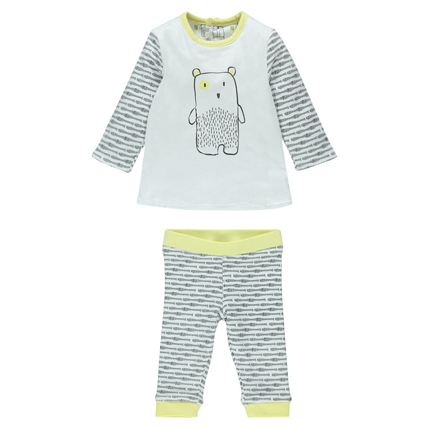 Ensemble réversible en jersey print oursons 