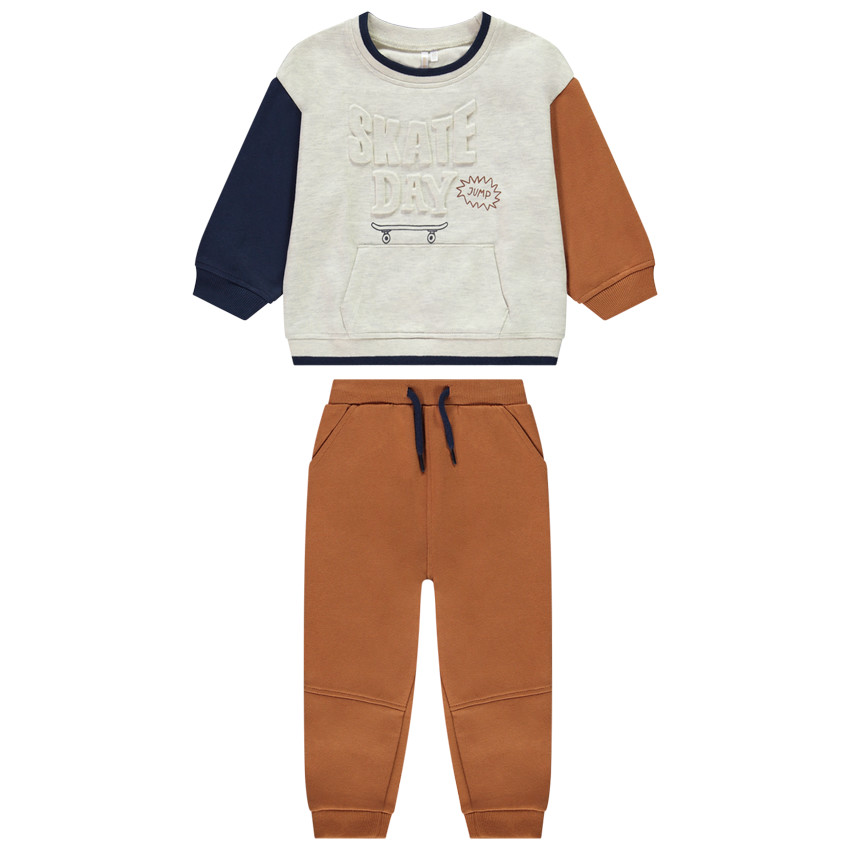 Ensemble jogging + sweat oversize embossé skate pour bébé garçon 