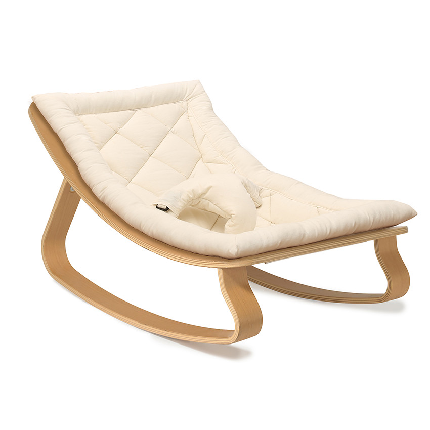 Transat Levo en bois de Hêtre – Assise Organic White 
