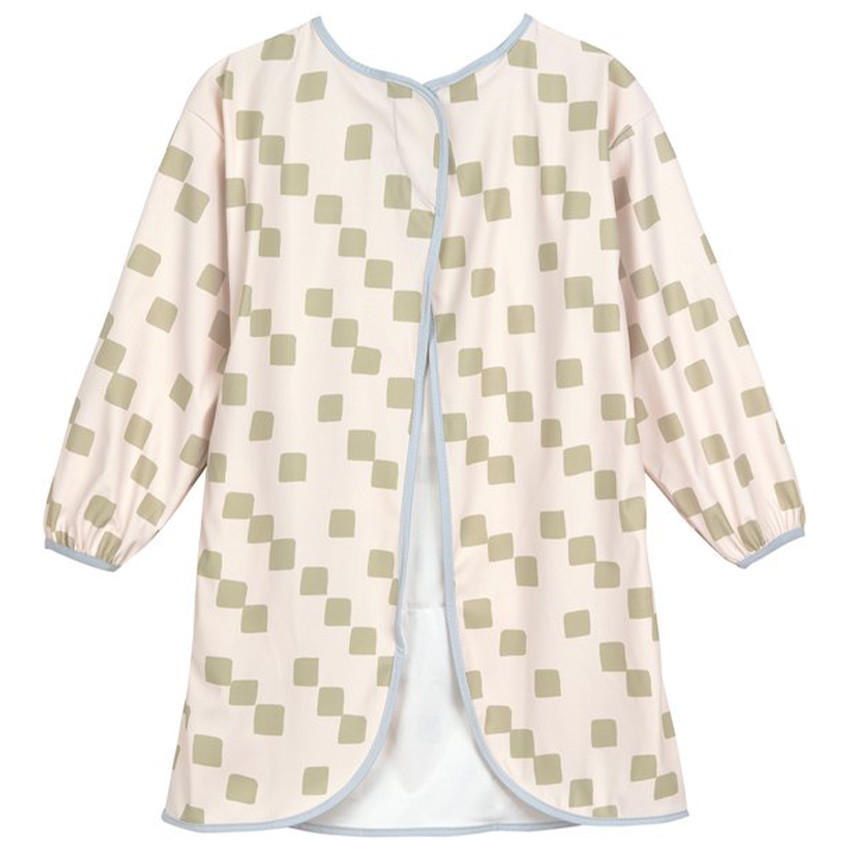 Bavoir tablier manches longues Happy Fruits Kaki Clair 