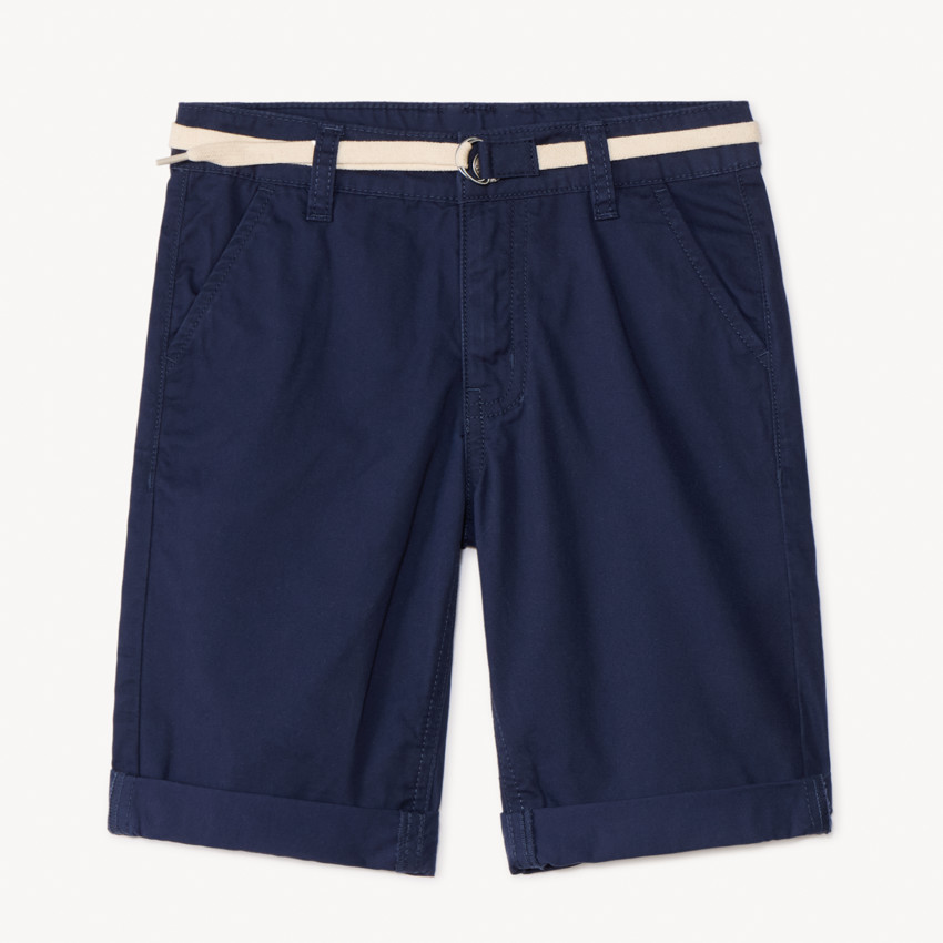 Bermuda ceinturé en twill pour garçon
