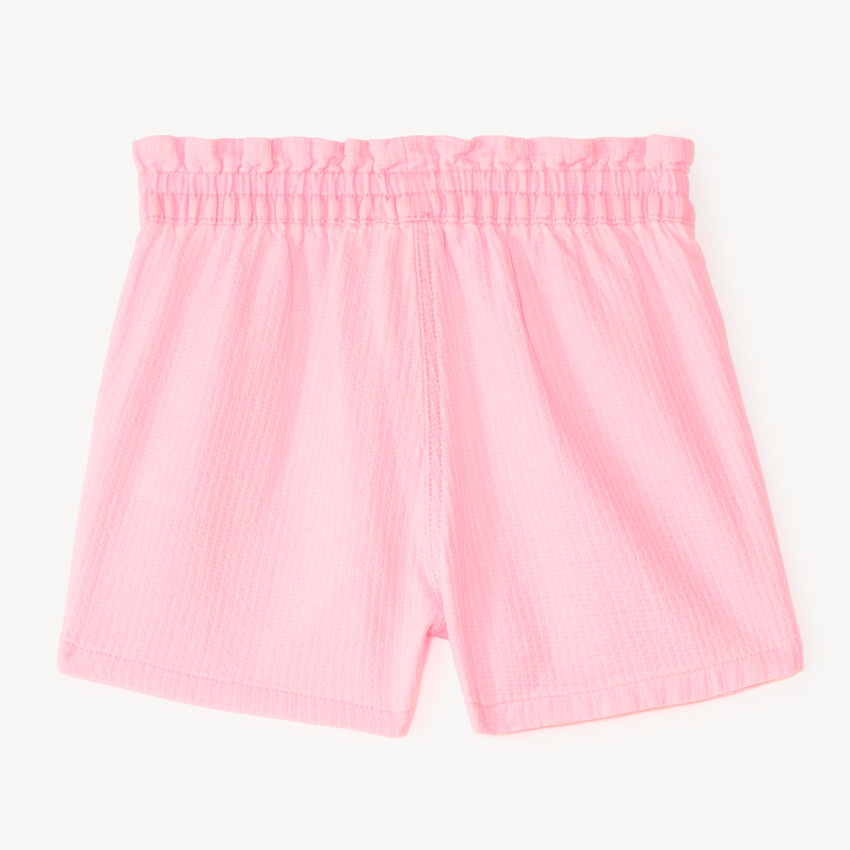 Short en toile coloris uni pour fille 