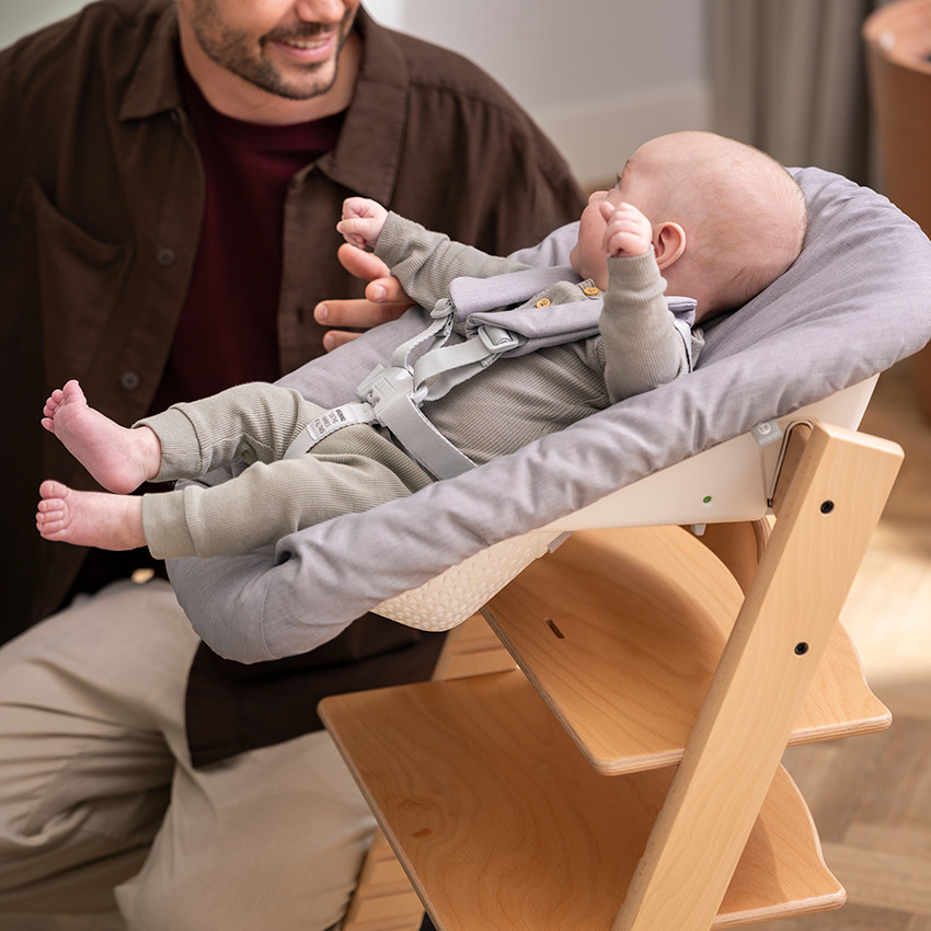 Chaise haute évolutive Tripp Trapp + Babyset et Newborn set - Bois naturel 