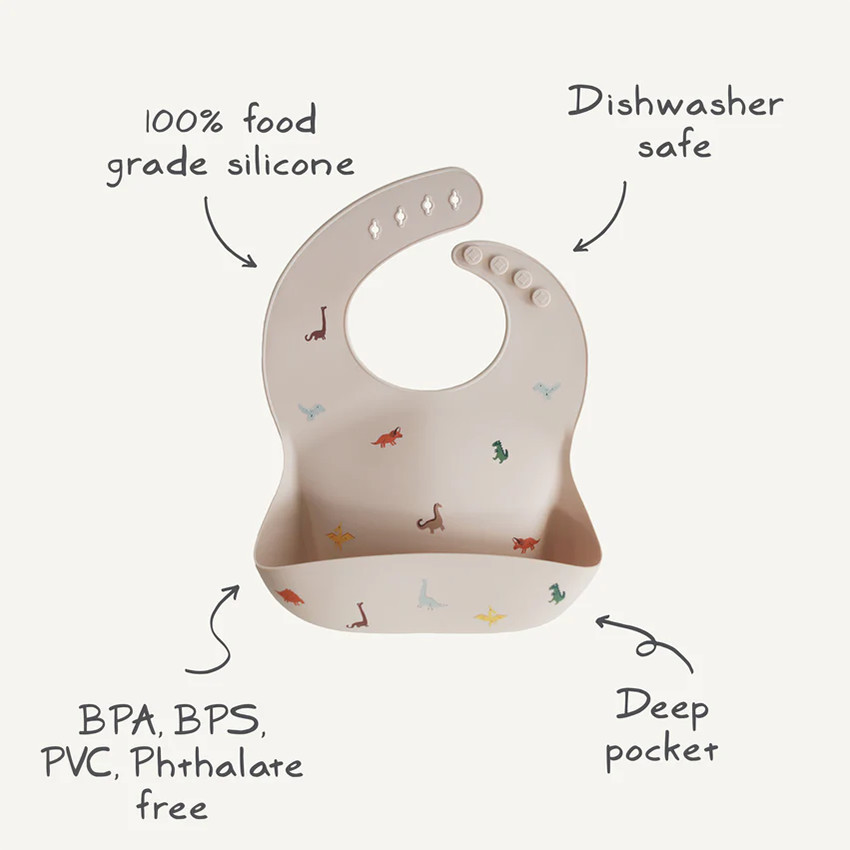 Bavoir silicone Dino 