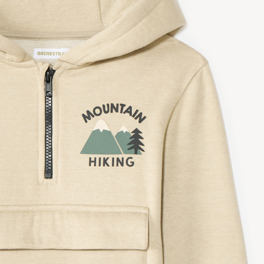 Sweat molleton zippé à capuche pour garçon 