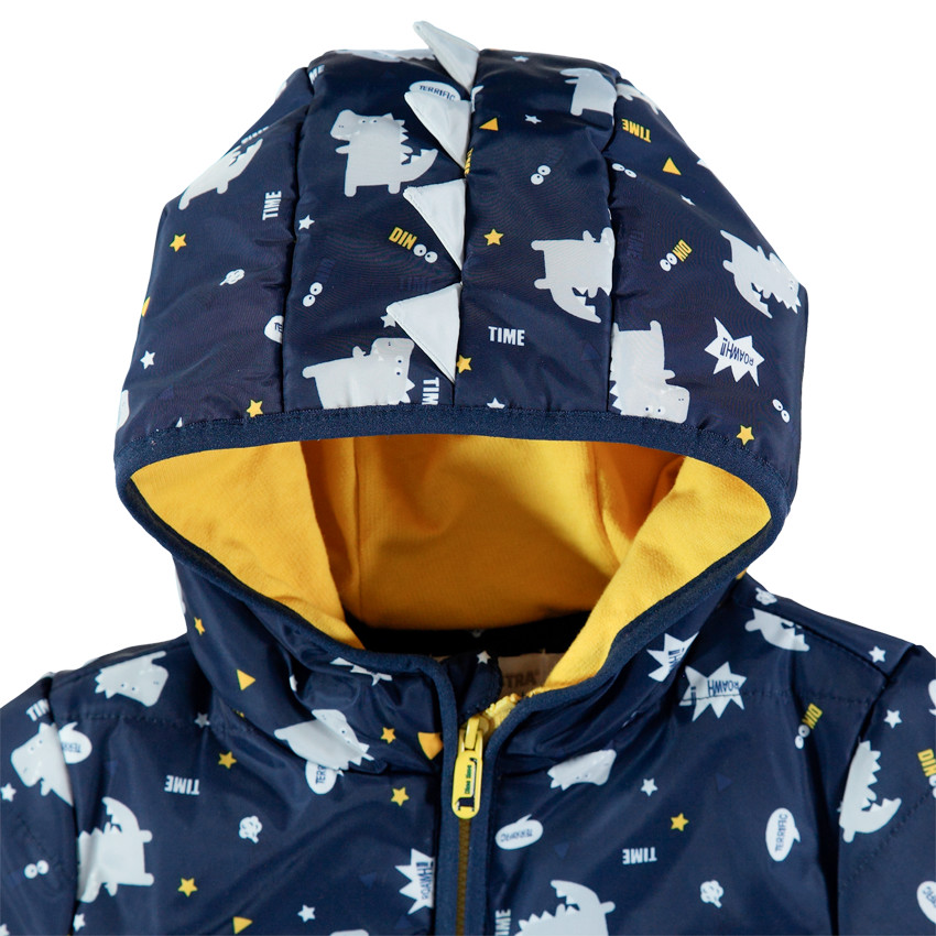 Parka à capuche imprimée dinosaures all-over 