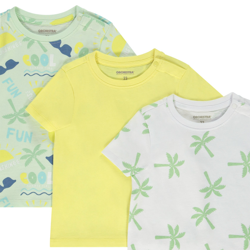 Lot de 3 t-shirts en jersey pour bébé garçon 