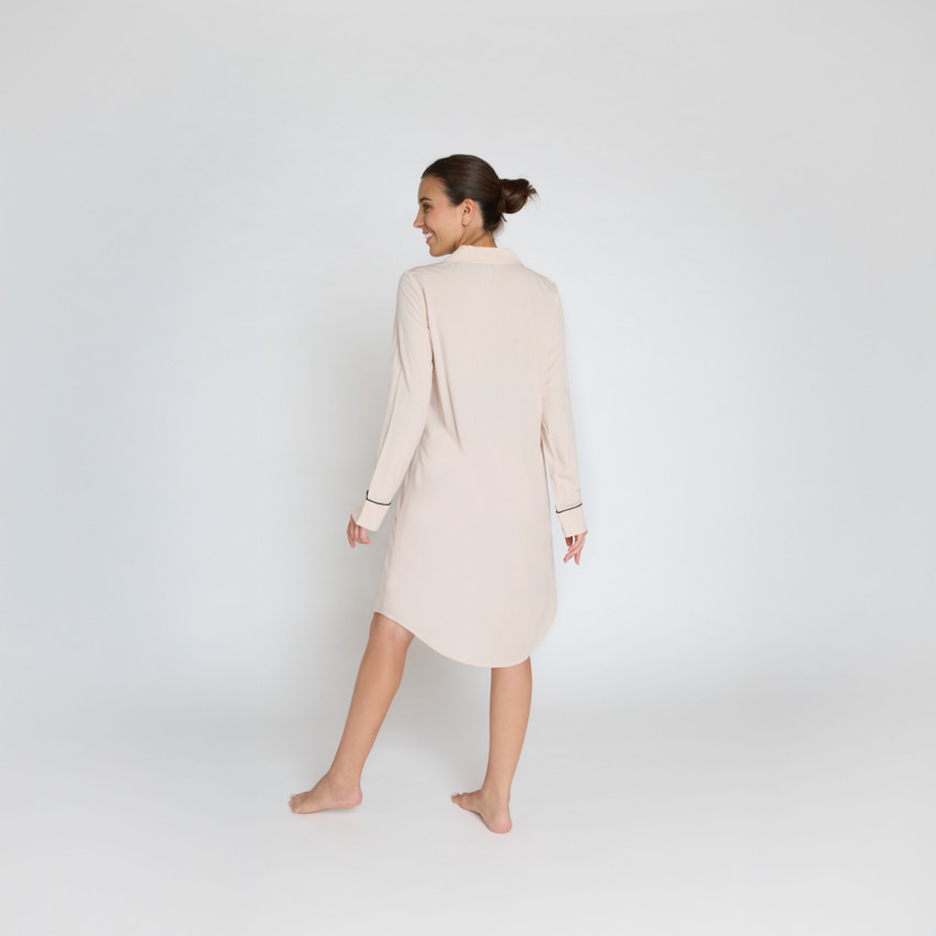 Chemise de nuit de grossesse à manches longues 