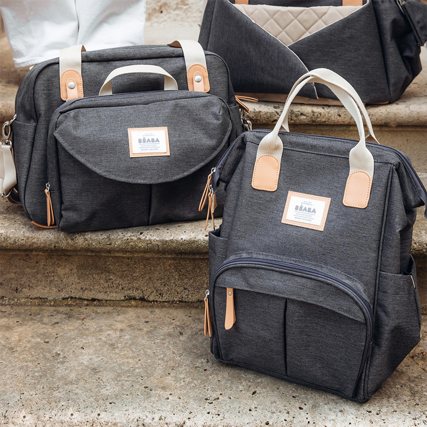 Sac à dos à langer Wellington Gris chiné foncé 