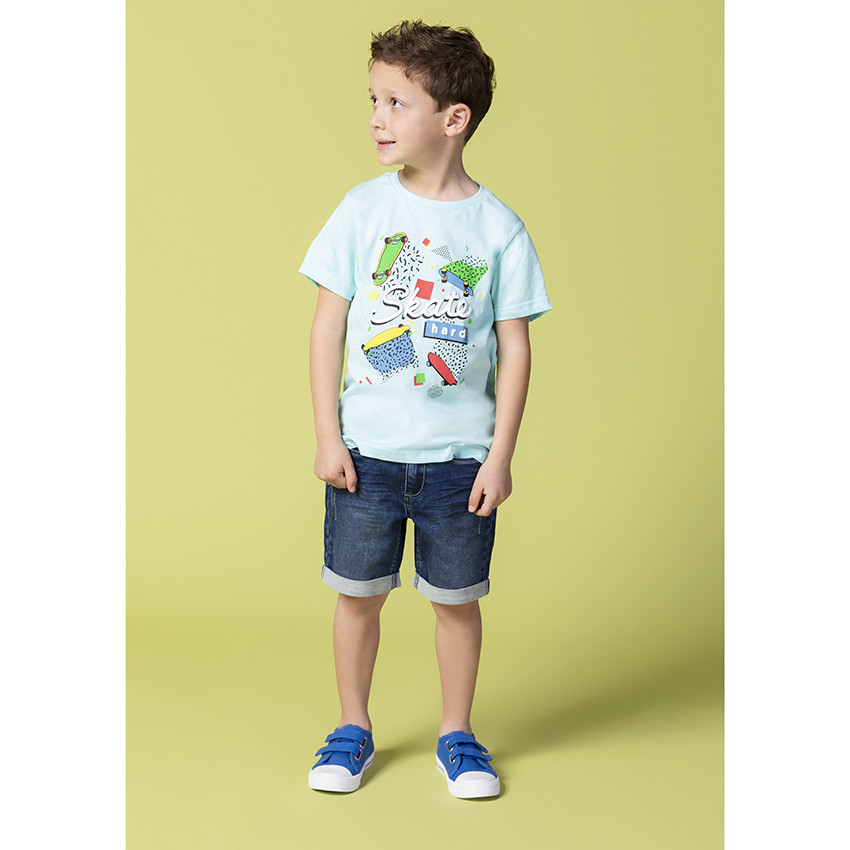 Bermuda en jean avec revers pour garçon 