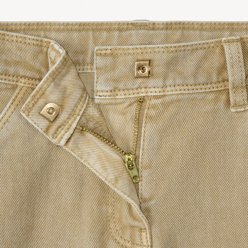 Jean large à perles nacrées pour fille 