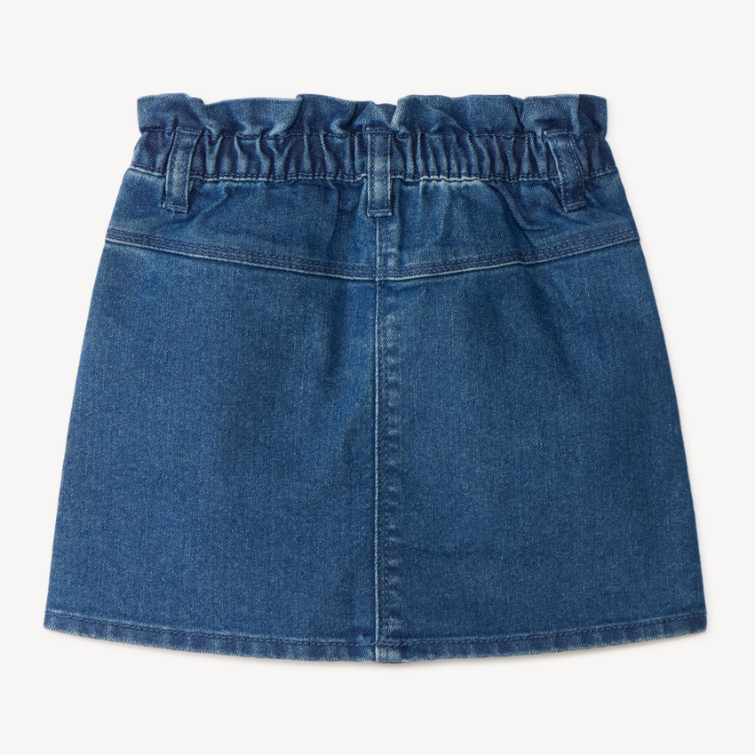 Jupe en denim avec broderie tulipe pour bébé fille 