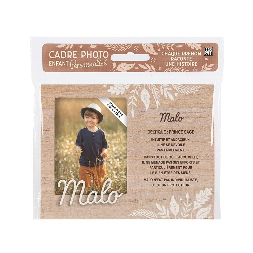 Cadre photo personnalisé 18,5 x 14,5 cm Malo 