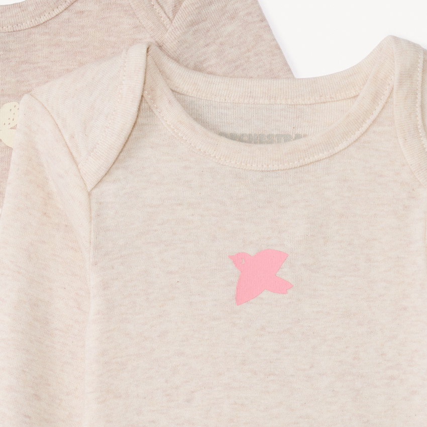 Lot de 5 bodies manches longues printés pour bébé fille 