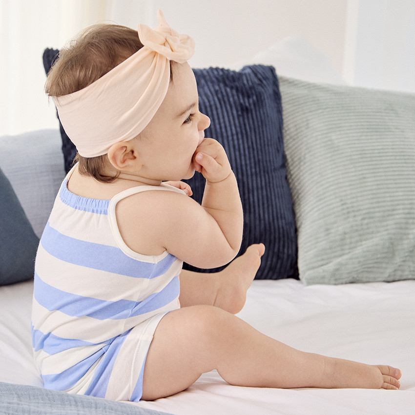 Combishort rayée puff print Minnie Disney pour bébé fille 