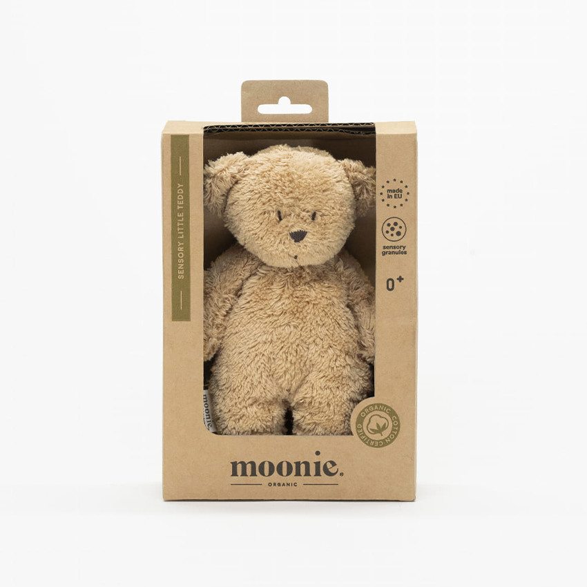 Petit Ours sensoriel Bio Capuccino 19cm 