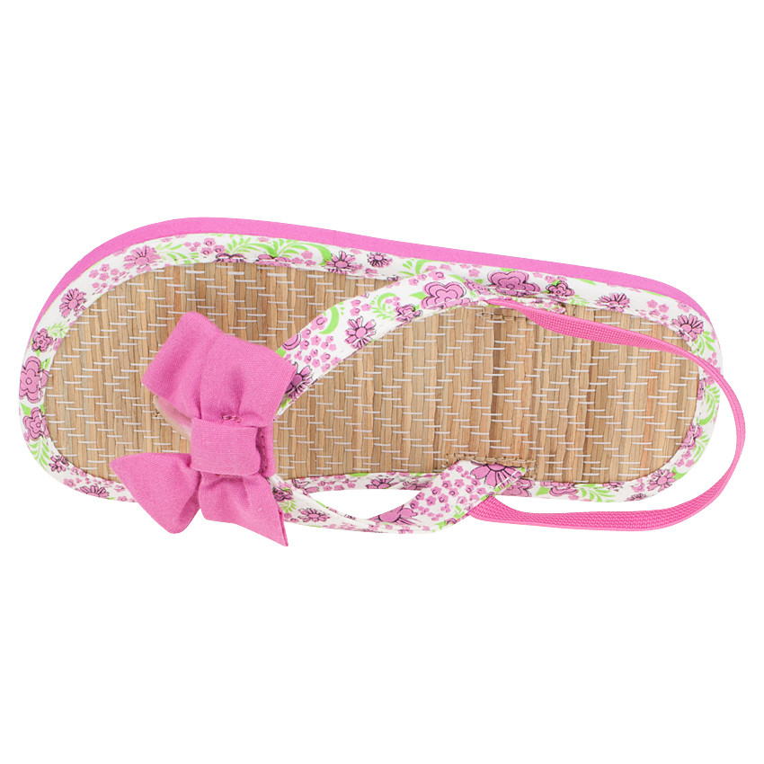 Tongs à fleurs et noeud 