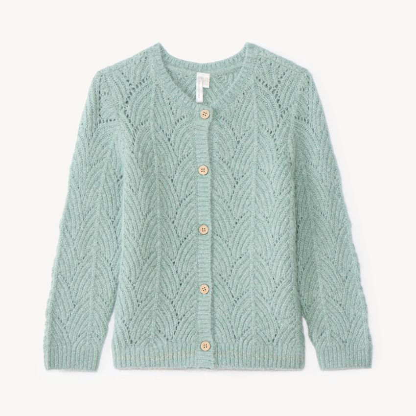 Gilet bébé fille tricot maille fantaisie