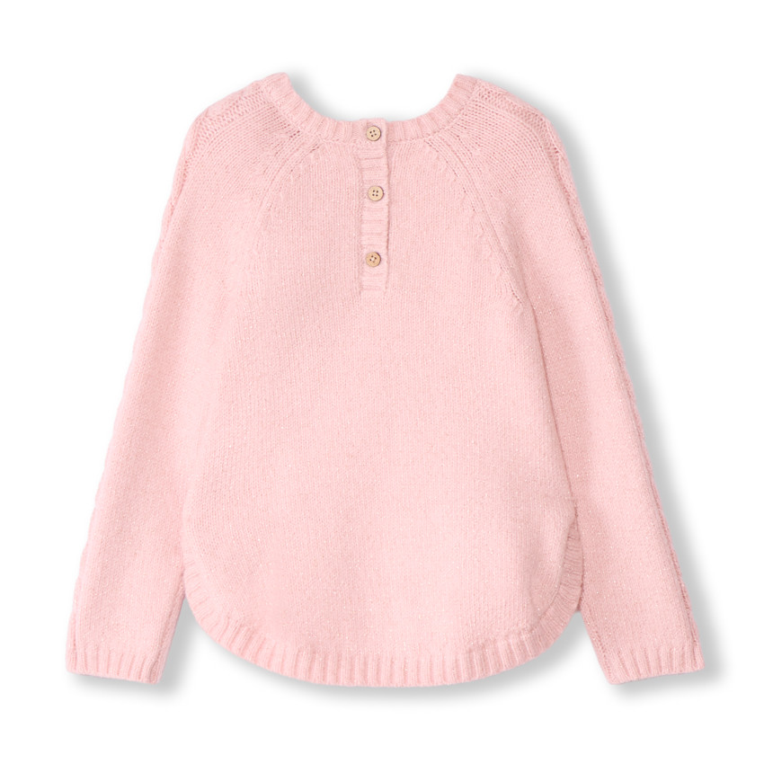 Pull poncho en tricot uni pour bébé fille 