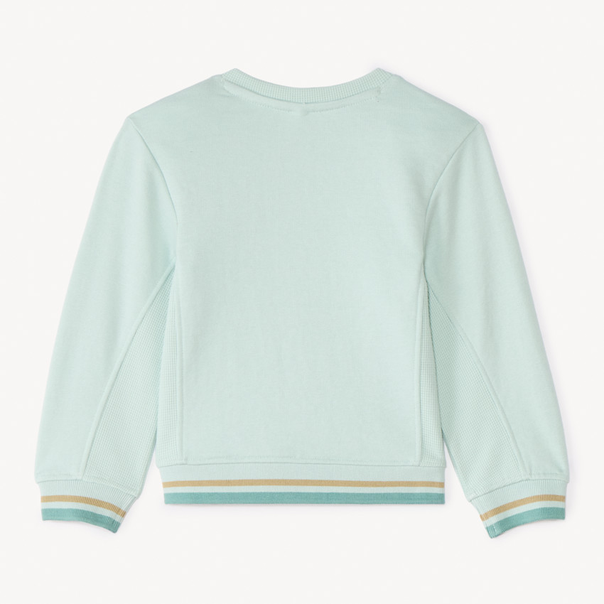 Sweat molleton printé et avec patch bouclette pour bébé garçon 