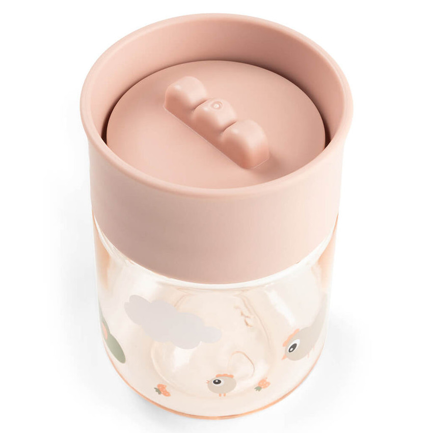 Gobelet d'apprentissage bord 360° Tiny Farm Rose 