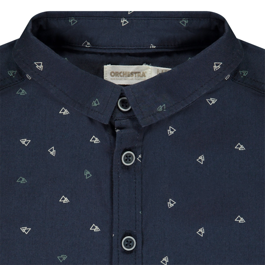 Chemise manches longues imprimé triangles pour garçon 