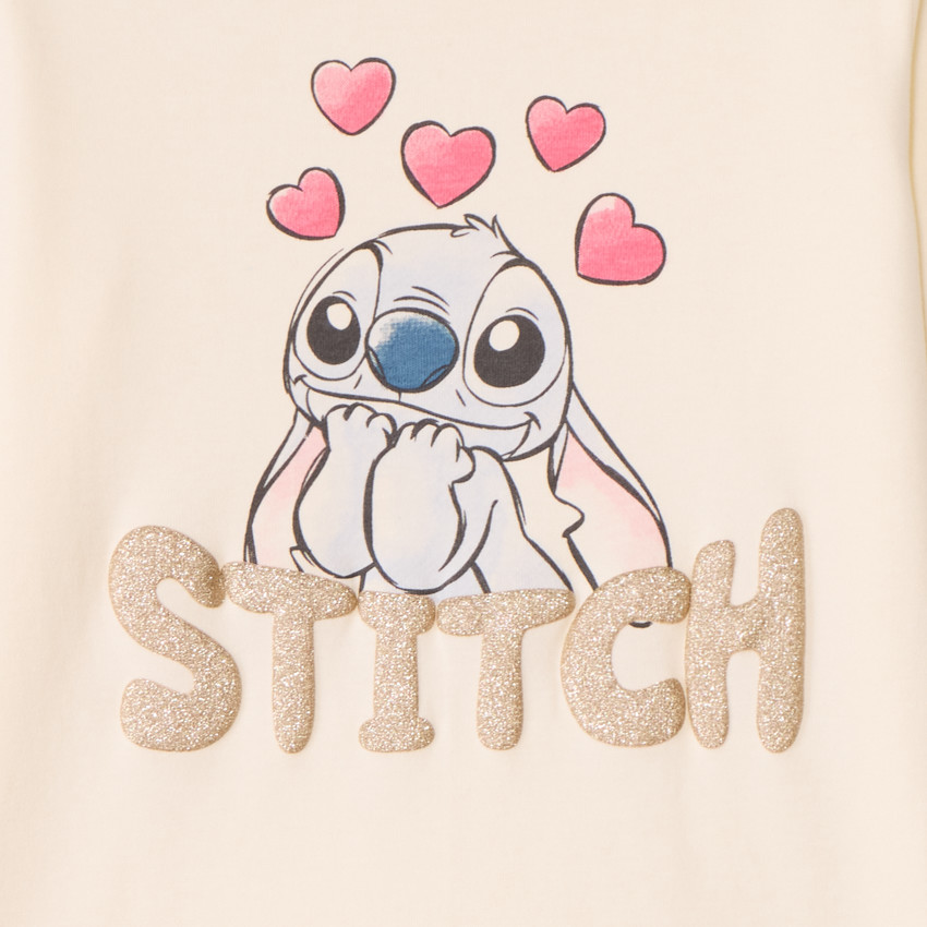 T-shirt manches longues Stitch Disney pour fille 