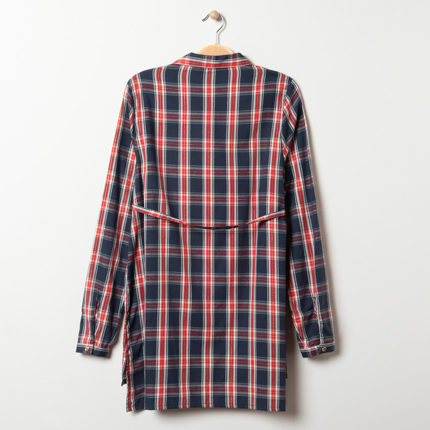 Robe chemise à carreaux pour enfant fille 