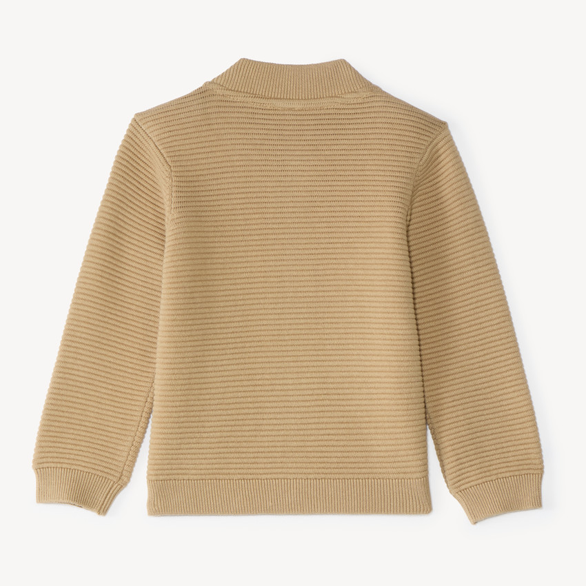 Gilet zippé bébé garçon en tricot ottoman 