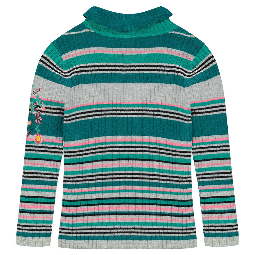 Pull chaussette col roulé rayé 