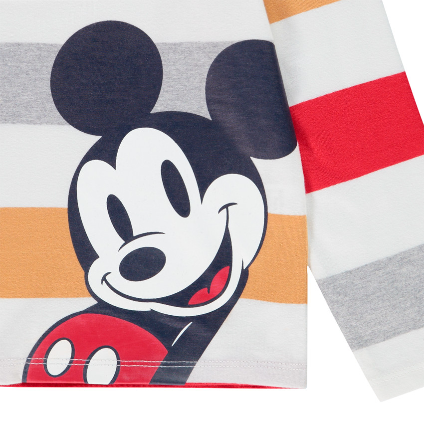 Polo manches longues à rayures et print Mickey Disney pour enfant garçon 