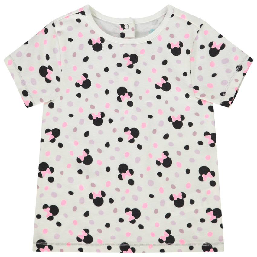 T-shirt manches courtes Minnie Disney pour bébé fille