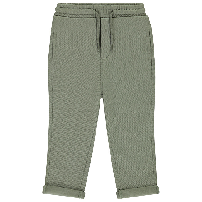 Pantalon uni avec cordon de serrage pour bébé garçon 
