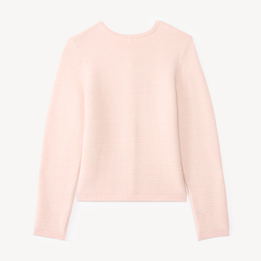 Gilet fille en tricot uni 