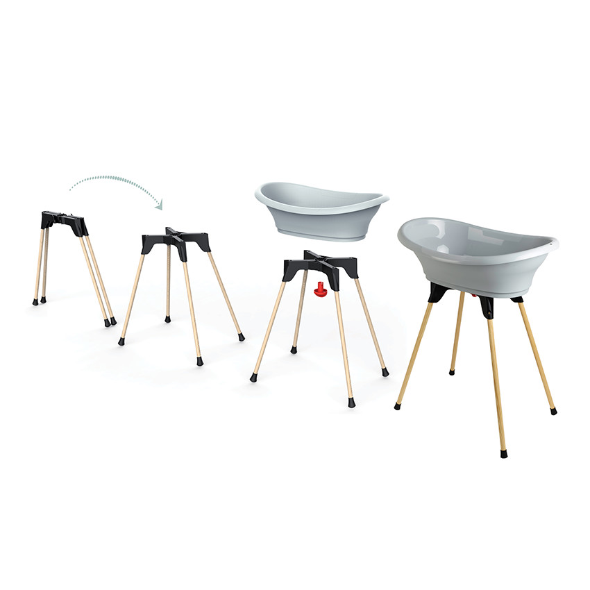 Kit baignoire Vasco 3 en 1 gris charme - Gris (Thermobaby) - Image 1