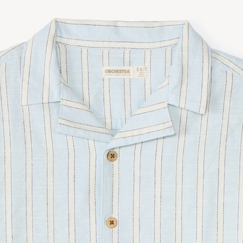 Chemise manches courtes à rayures pour garçon 