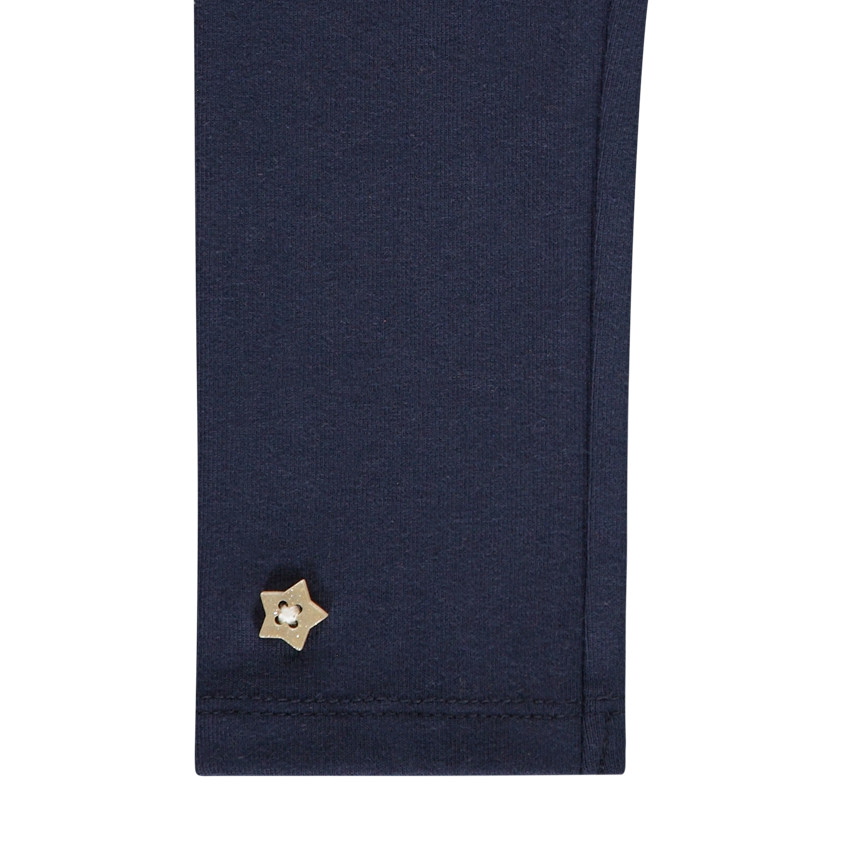 Ensemble 3 pièces tunique imprimé cerfs + gilet en sherpa + caleçon uni pour bébé fille 
