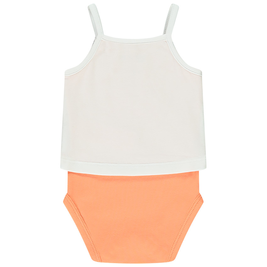 Body à bretelles avec broderies pour bébé fille 