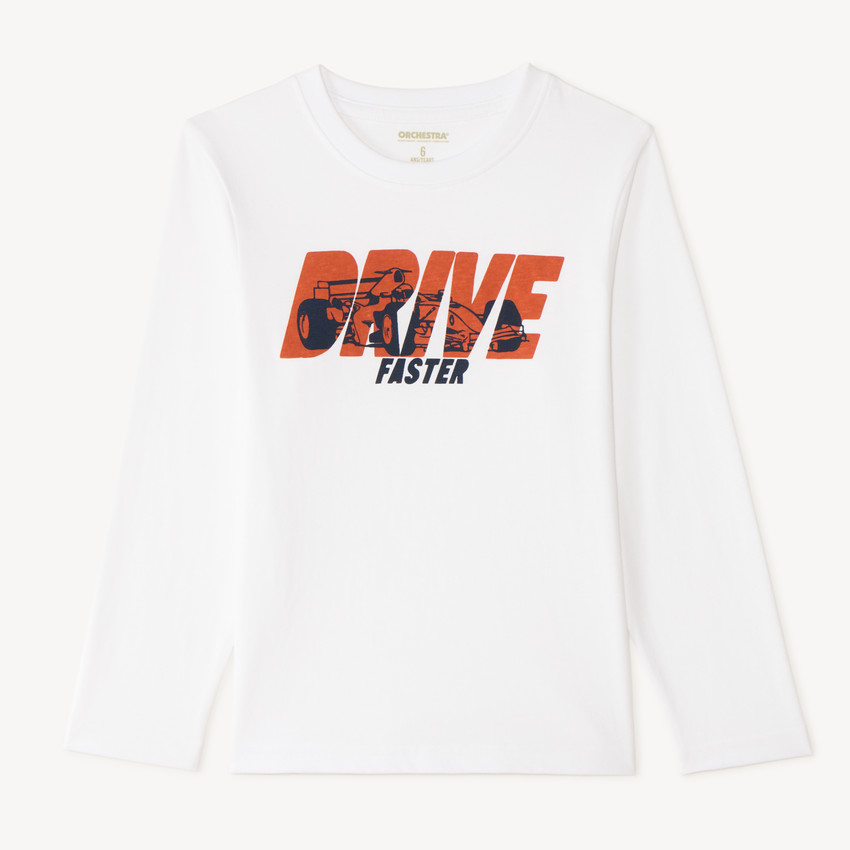 T-shirt manches longues print fantaisie pour garçon 
