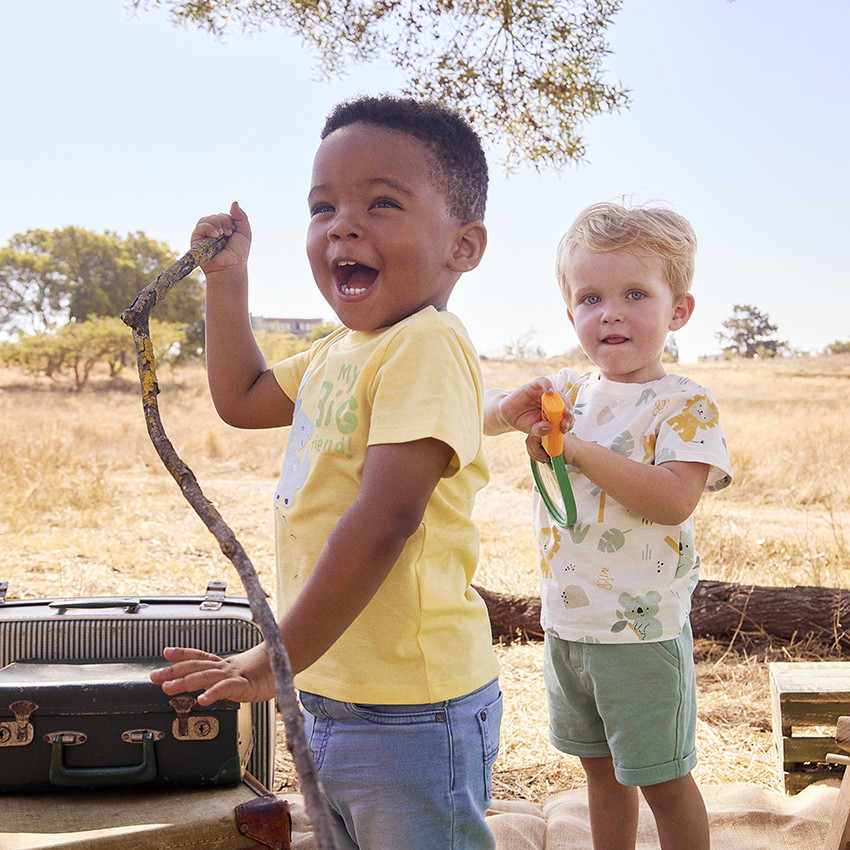 T-shirt manches courtes fantaisie dinosaure pour bébé garçon 