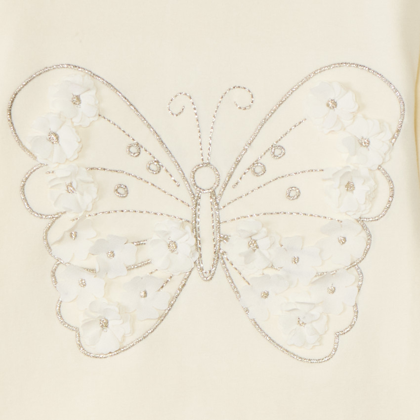 T-shirt manches longues avec motif papillon pour bébé fille 