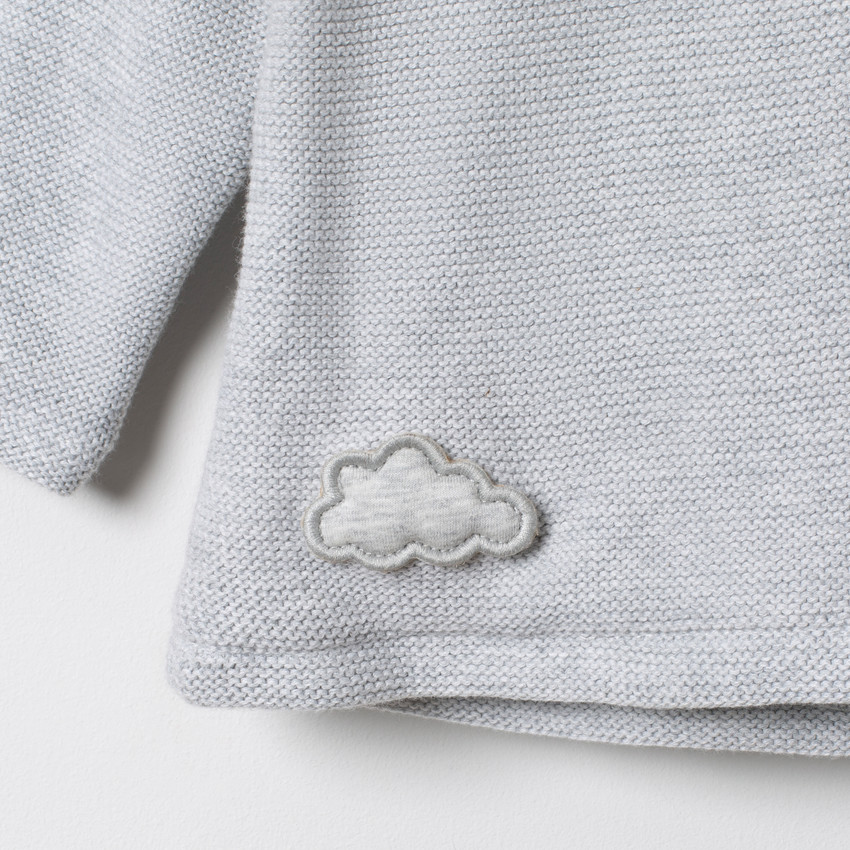 Gilet en tricot à capuche en coton doublé jersey 