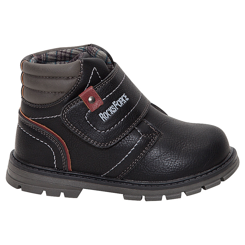 Bottillons effet cuir avec large scratch 