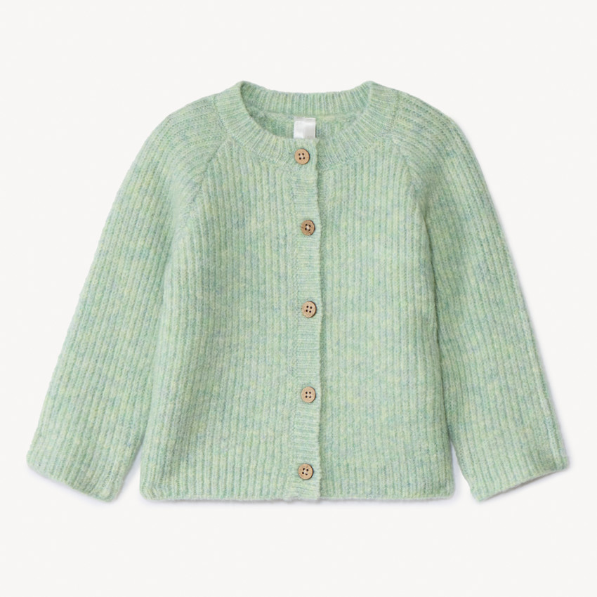 Gilet en tricot uni boutonné pour bébé